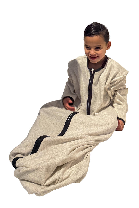 Children's sleeping bag Cream long sleeves